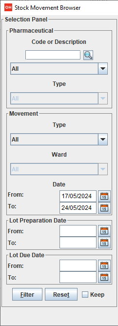 Stock Movements Filter