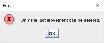 Not last movement error
