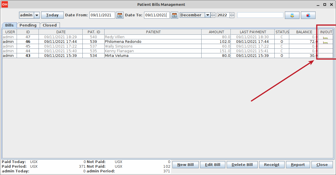 Patient Bills Management