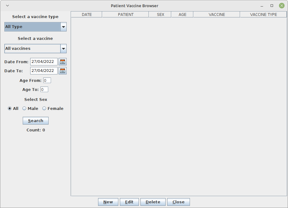 Patient Vaccine Browser