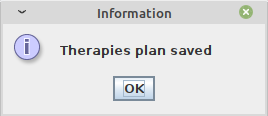 Therapy plan saved