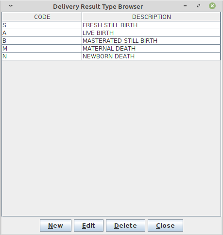 Discharge Result Types