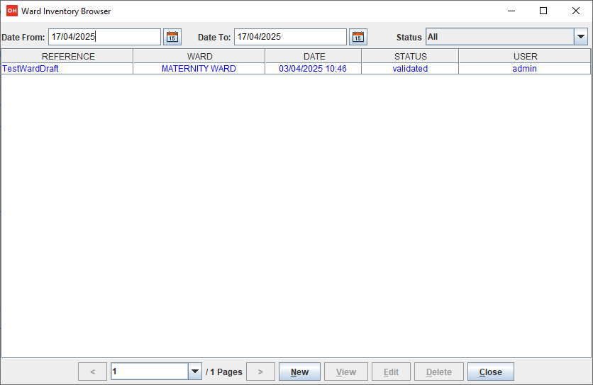 Ward Inventory Browser