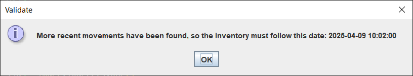 Inventory date update