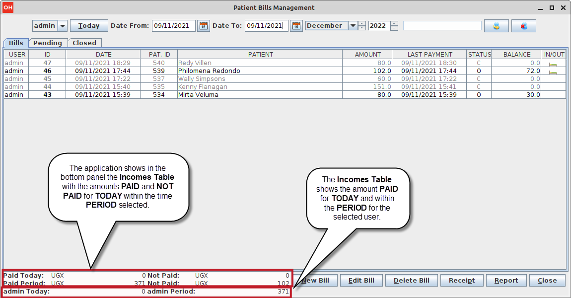 Patient Bills Management